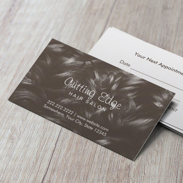 Hair Stylist Professional Curly Hair Background Appointment Card (Creator Uploaded)