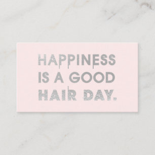 Hair Stylist Quote Chic Modern Foil Typography Business Card