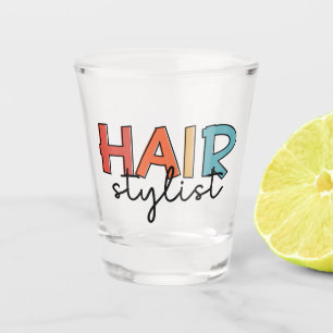 Hair Stylist Retro Hairdresser Gift Shot Glass