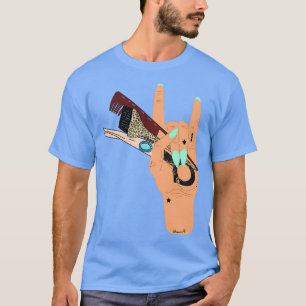 hair stylist rock hand T-Shirt