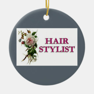 Hair Stylist Rose Ceramic Tree Decoration