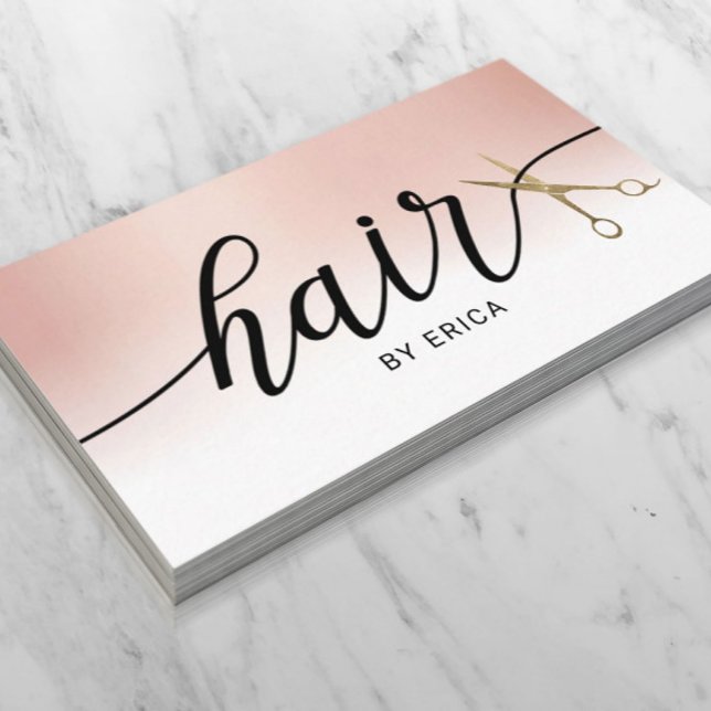 Hair Stylist Rose Gold Beauty Salon Elegant Appointment Card (Creator Uploaded)