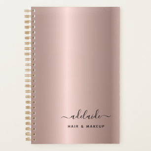 Hair Stylist Rose Gold Beauty Salon Makeup Artist Planner