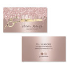 Hair Stylist Rose Gold Glitter Drips Beauty Salon