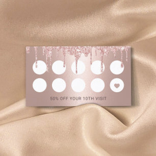 Hair Stylist Rose Gold Glitter Drips Salon Loyalty