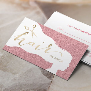 Hair Stylist Rose Gold Glitter Salon Appointments