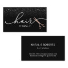 Hair Stylist Rose Gold Scissor Black Glitter Salon