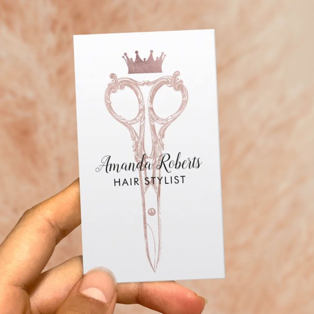 Hair Stylist Rose Gold Scissor & Crown Appointment (Creator Uploaded)