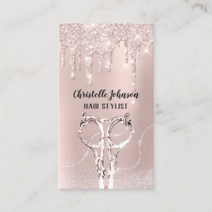 Hair Stylist Rose Hairdresser Drips Coiffure Business Card