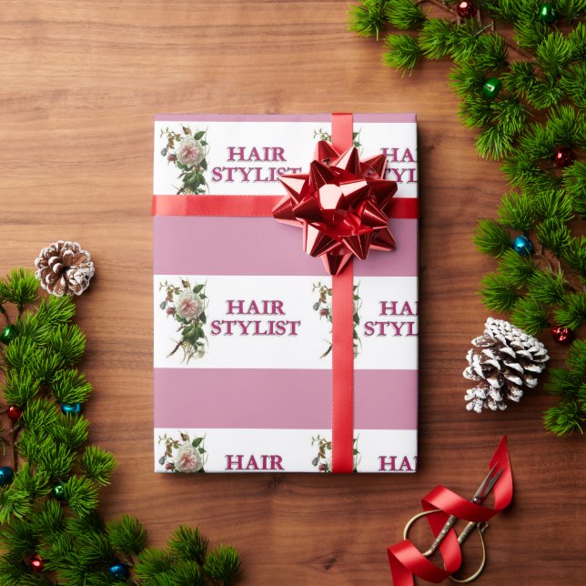 Hair Stylist Rose Wrapping Paper (Holiday Gift)