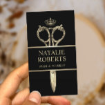 Hair Stylist Royal Gold Scissor Beauty Salon Black Appointment Card<br><div class="desc">Hair Stylist Royal Gold Scissor Black Beauty Salon Appointment Cards.</div>