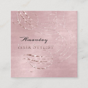 Hair Stylist Salon Appointment Card Rose Logo