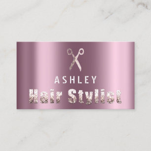 Hair Stylist Salon Blush Pink Appointment Card