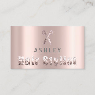 Hair Stylist Salon Blush Pink Appointment Card