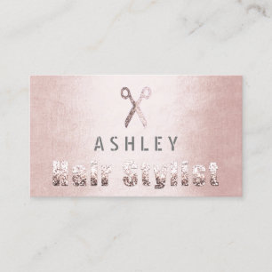 Hair Stylist Salon Blush Pink Appointment Card