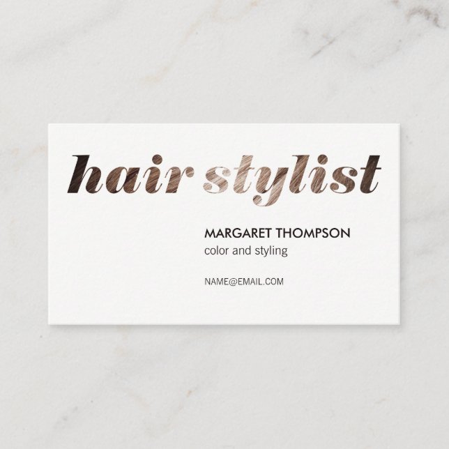 Hair Stylist Salon Business Card (Front)