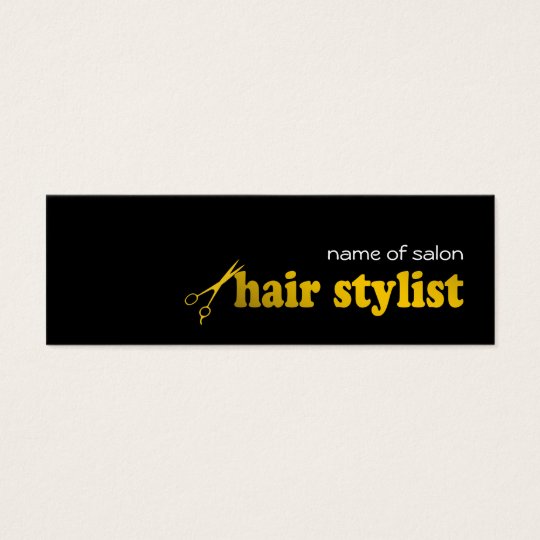 Hair Stylist/Salon Business Card Template - gold