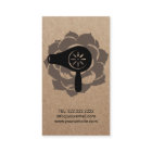Hair Stylist Salon Flower & Scissor Rustic Kraft