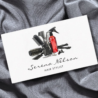 Hair Stylist Salon Hairdresser Tools Beauty Business Card