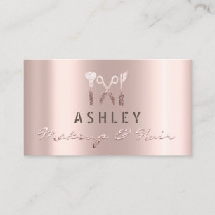 Hair Stylist Salon Makeup Artist Appointment Rose Business Card