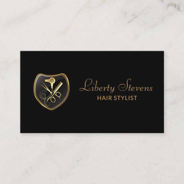Hair Stylist Salon Tools Beauty Business Card (Front)