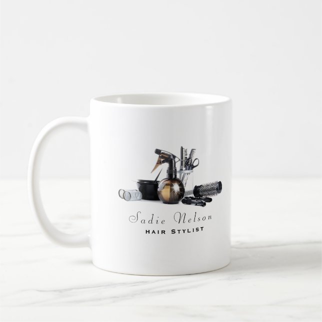 Hair stylist Salon Tools Beauty Business Coffee Mug (Left)