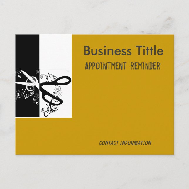 Hair stylist Salons  Spa Appointment Reminder Postcard (Front)