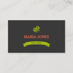 Hair Stylist Scissor & Comb Logo Business Card