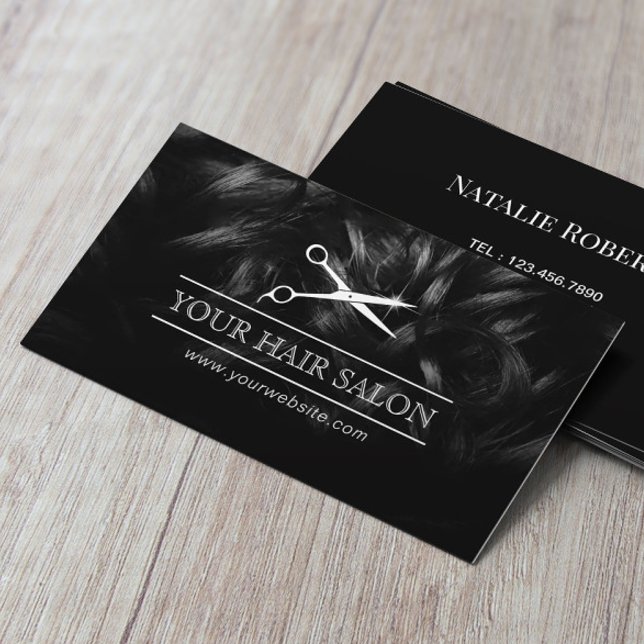Hair Stylist Scissor Logo Professional Hairdresser Business Card (Creator Uploaded)
