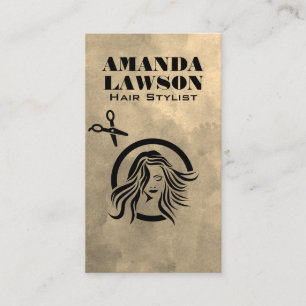 Hair Stylist Scissors   Beauty Logo Business Card