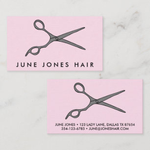 Hair Stylist Scissors Chic Line Drawing CUSTOM Business Card