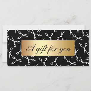 Hair Stylist Scissors Gold Label Gift Certificates
