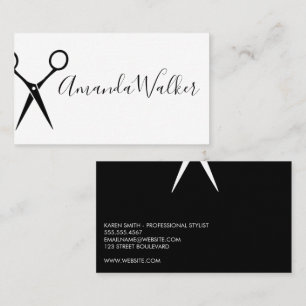 Hair Stylist Scissors   Haircut Business Card