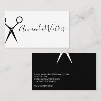 Hair Stylist Scissors | Haircut Business Card