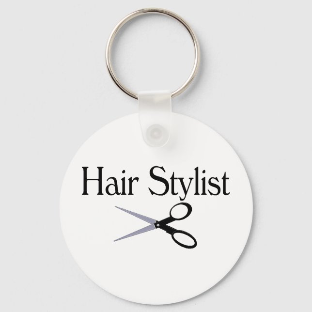Hair Stylist Scissors Key Ring (Front)