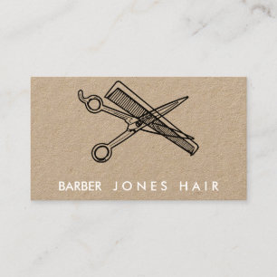 Hair stylist Scissors modern black hair salon  Business Card