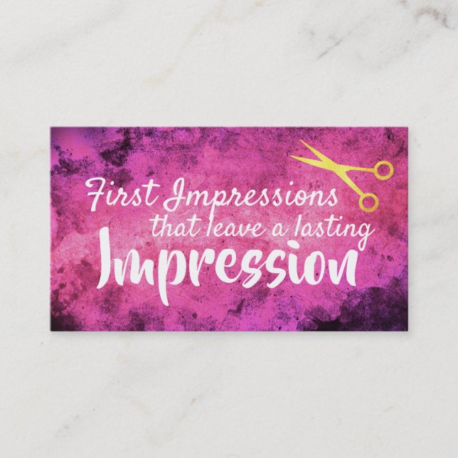 hair stylist slogans business Cards (Front)