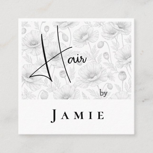 Hair Stylist  Square Business Card (Front)