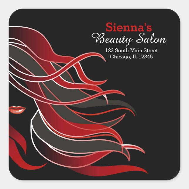Hair stylist square sticker (Front)