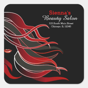 Hair stylist square sticker