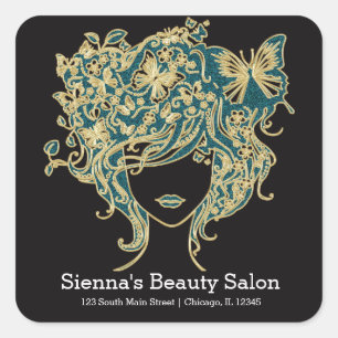 Hair stylist square sticker