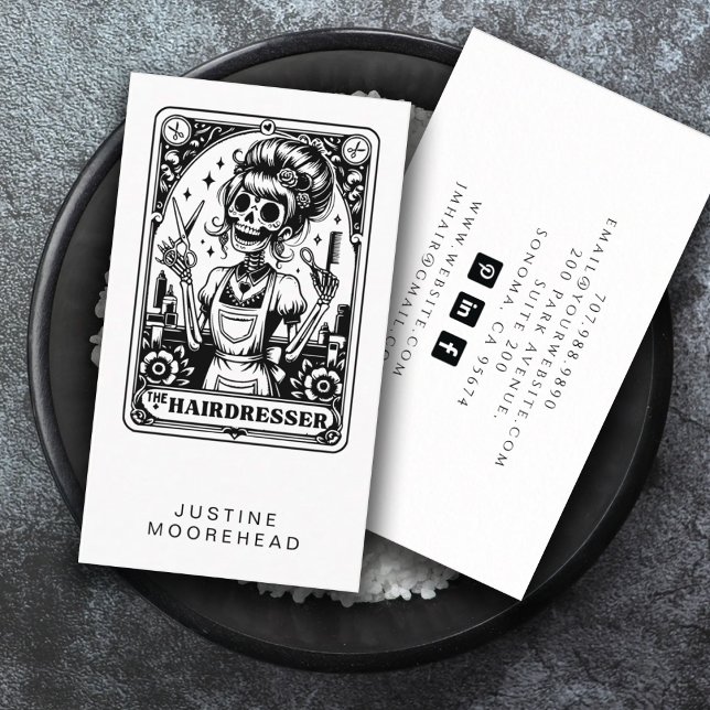 Hair Stylist Tarot Business Card (Creator Uploaded)