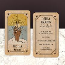 Hair Stylist Tarot Card Illustration Celestial Sun