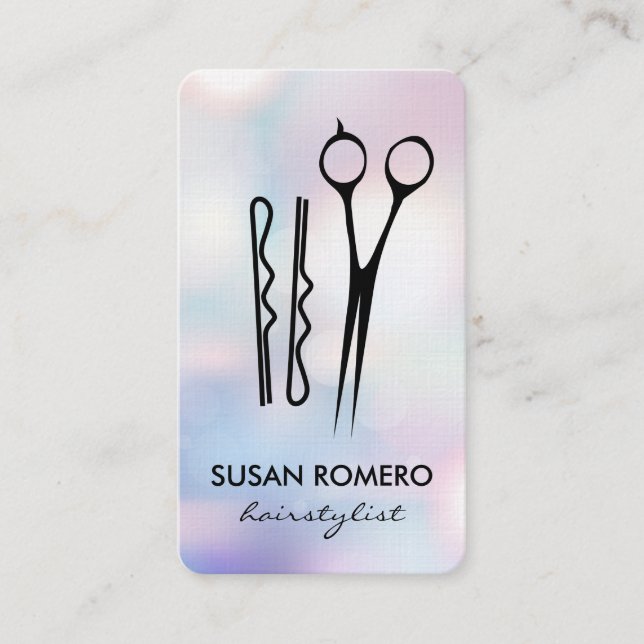Hair Stylist Tools | Boke Appointment Card (Front)