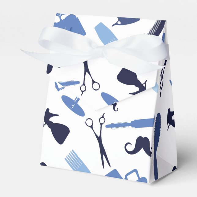 Hair stylist tools pattern favour box (Front Side)