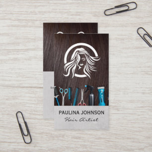 Hair Stylist Tools   Salon Business Card