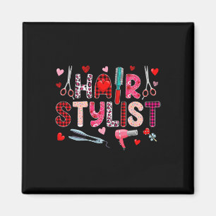 Hair Stylist Tools Valentine's Day Leopard Cute He Magnet