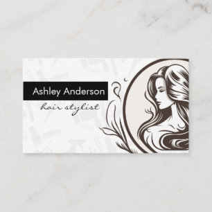Hair Stylist Tools   Womens Hair Beauty Logo Appointment Card
