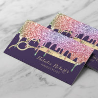 Hair Stylist Unicorn Drips Beauty Salon Purple