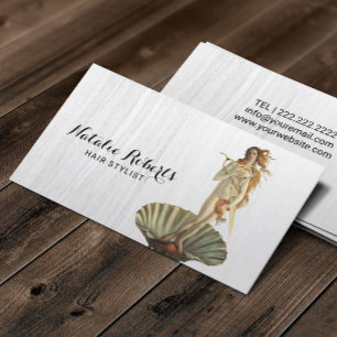 Hair Stylist Venus Goddess & Scissor Beauty Salon Business Card